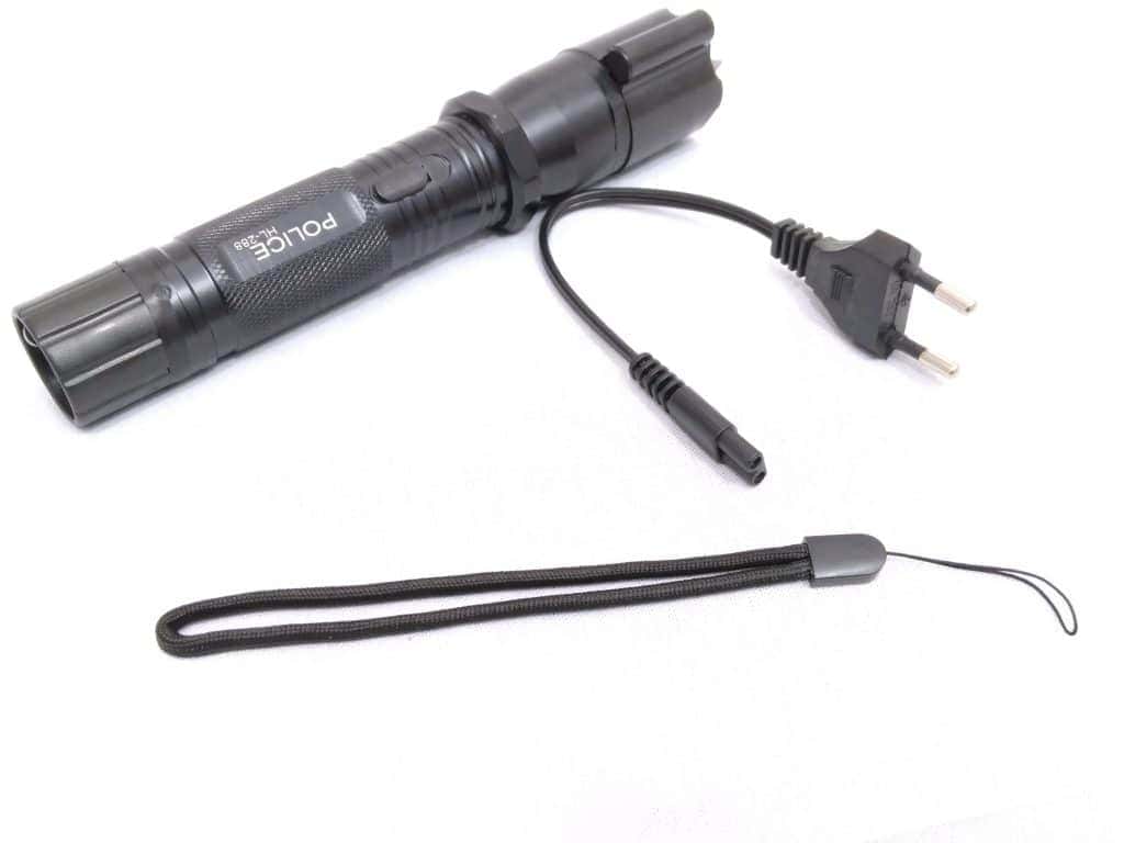 Rechargeable Self Defense Flashlight Stun Torch with Electric Shock.