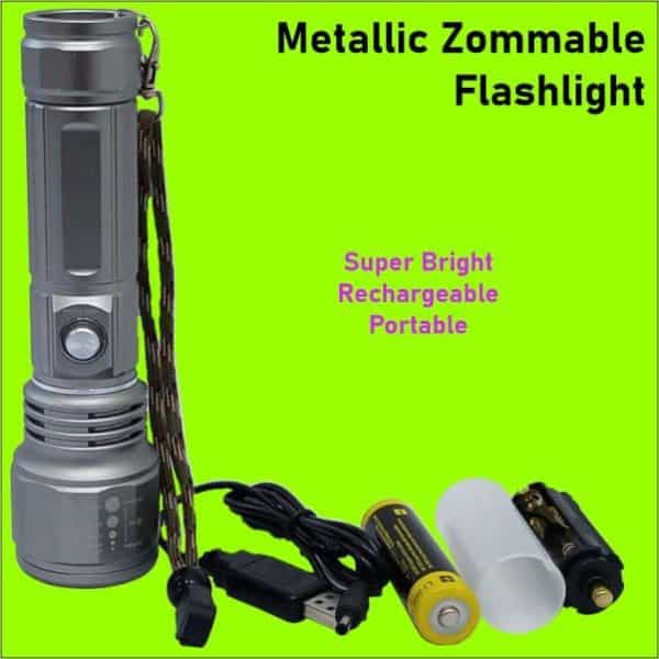 power style rechargeable and zoomable torch