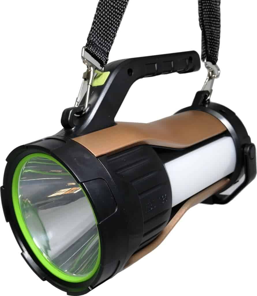 rechargeable multifunctional solar searchlight super bright with side light
