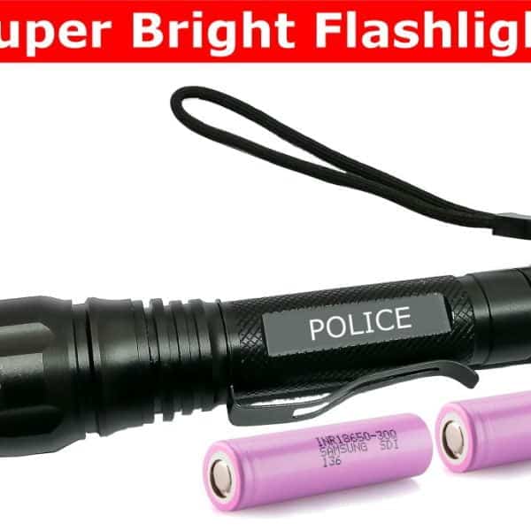 super bright police flashlight torch