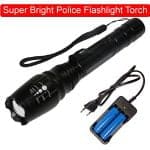 super bright police flashlight torch