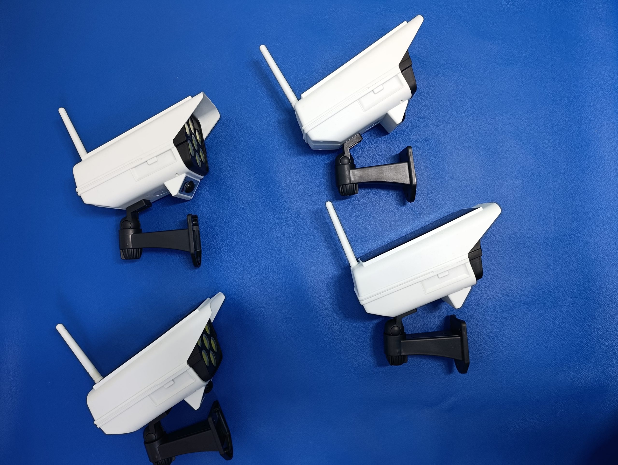 4-Camera Solar Dummy CCTV Kit with Motion Floodlight
