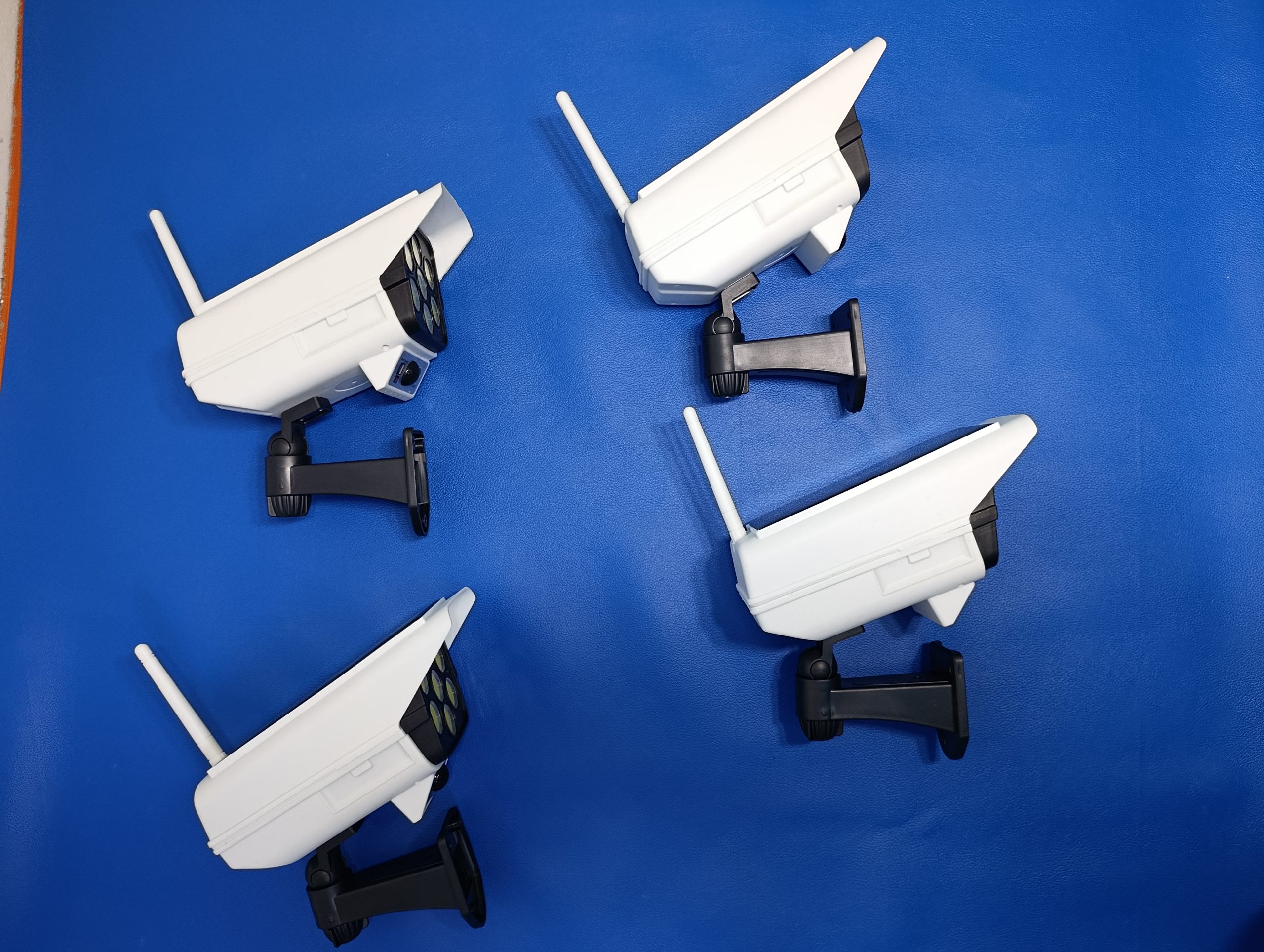 4-Camera Solar Dummy CCTV Kit with Motion Floodlight
