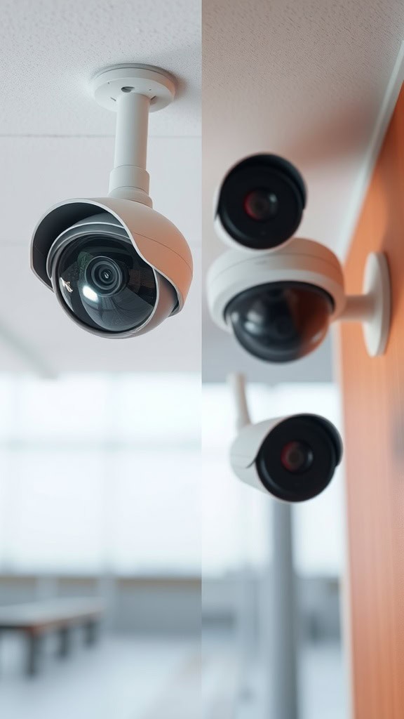High-resolution CCTV security camera for home surveillance and security monitoring.