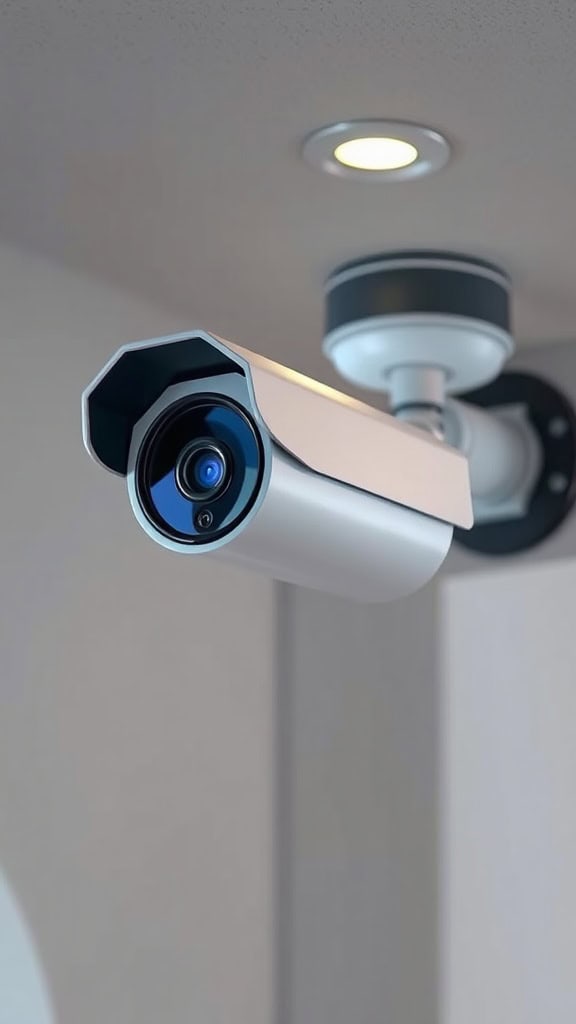 High-resolution CCTV security camera with night vision and motion detection technology.