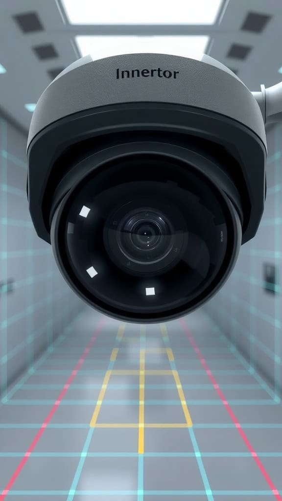 HD security camera with night vision for home surveillance and security.