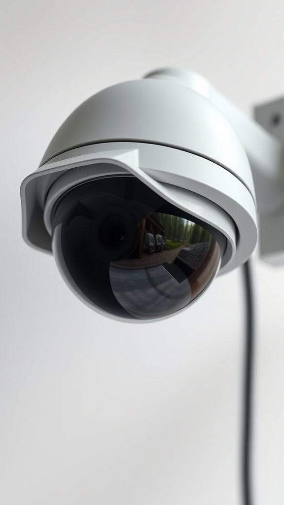 Security CCTV camera with dome design, ideal for home surveillance and security protection.