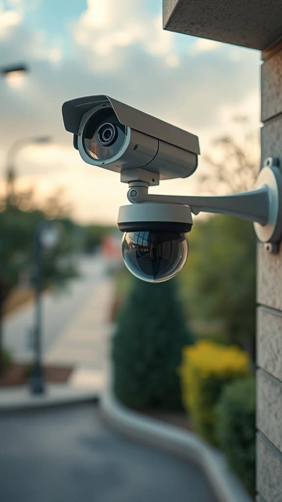 High-definition CCTV security camera with spotlight, ideal for home safety, outdoor surveillance, and night vision.