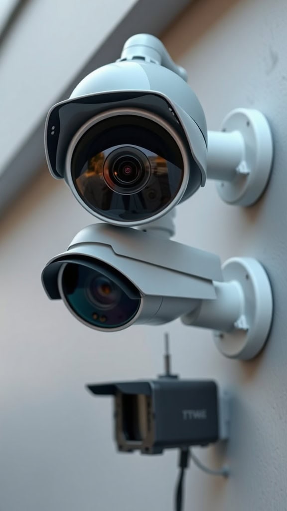 High-definition CCTV security camera with night vision and motion detection features.