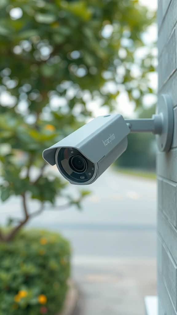 High-resolution outdoor CCTV security camera for home surveillance.