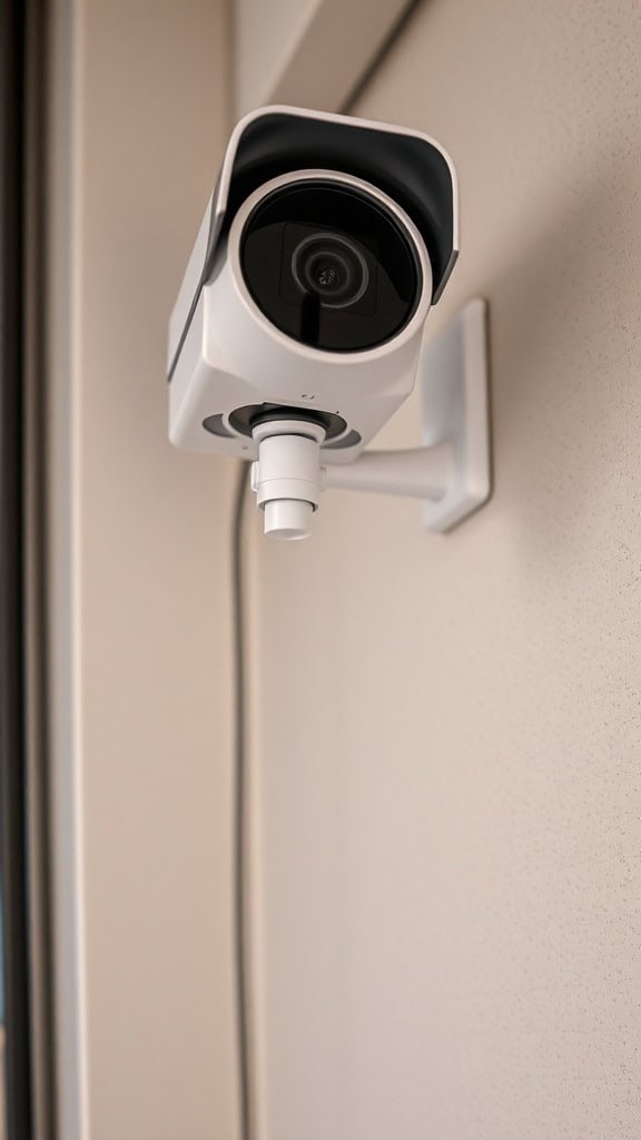 Security camera for home surveillance and security monitoring.