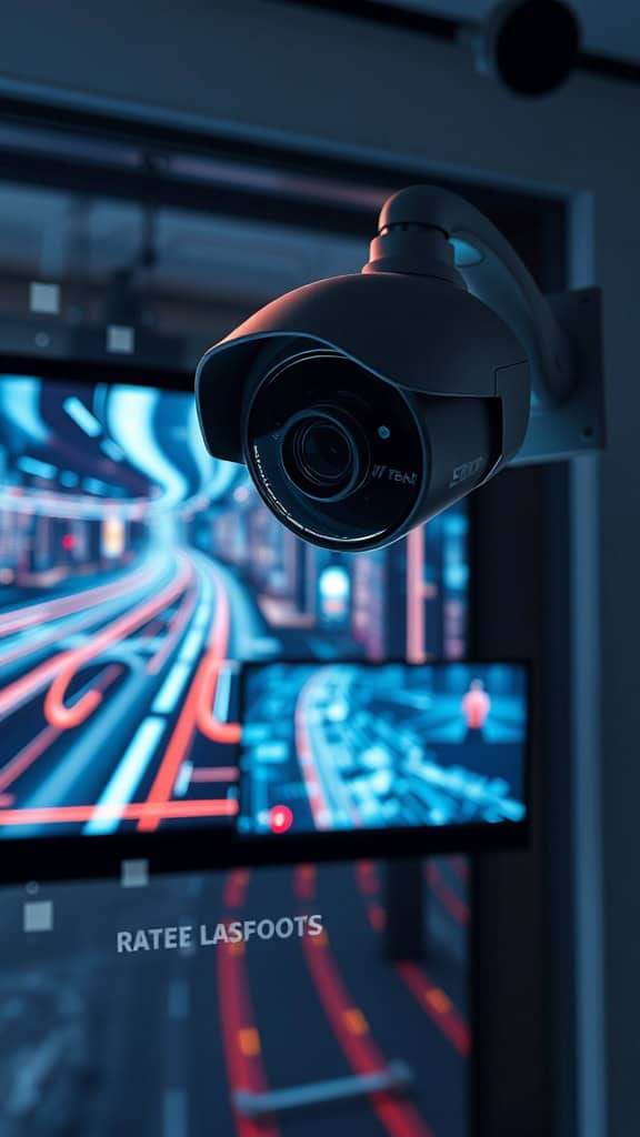 High-definition CCTV security camera for home surveillance and monitoring.